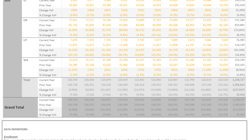 thumbnail: 2025 YoY Data Table w/ State & County